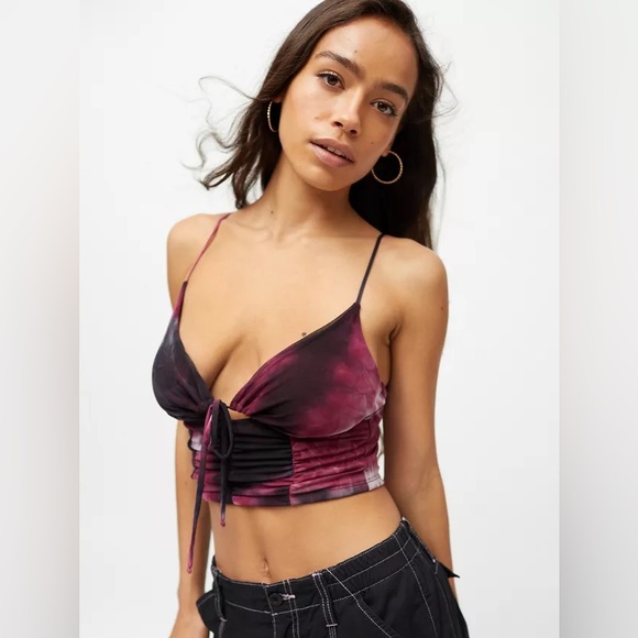 Urban Outfitters My Sweetheart Mesh Tie-Front Cami - Picture 3 of 6